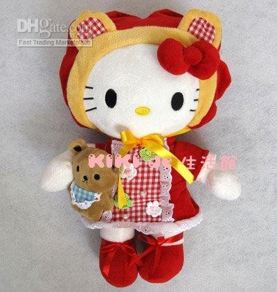 Hot Sanrio Red Hello Kitty, Plush Hello Kitty, Stuffed Hello Kitty, Xmas and Valentine รูปที่ 1