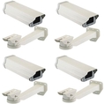 VideoSecu 4 Pcs Outdoor Weatherproof Heavy Duty Aluminum CCTV Security Camera Housing Wall Mount 1RP ( CCTV )