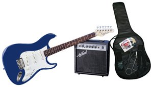 Jay Turser Guitar Kits Jt-300kit-tbl Electric Guitar Pack, Transparent Blue ( Jay Turser guitar Kits ) ) รูปที่ 1