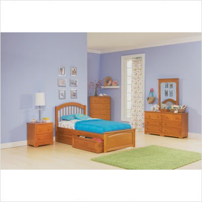 Atlantic Furniture Windsor Simple Platform Youth Bed in CL Windsor Simple Platform Youth Bed in Caramel Latte  รูปที่ 1