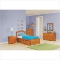 Atlantic Furniture Windsor Simple Platform Youth Bed in CL Windsor Simple Platform Youth Bed in Caramel Latte 