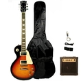 Barcelona LP Style Full Size Electric Guitar Set with 10 Watt Amp - Sunburst ( Guitar Kits )