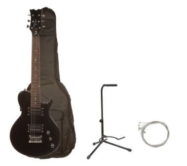 Dean PLAYEVOJ Playmate EVO Junior 3/4 Size Solid Body Electric Guitar Combo with AB Gig Bag, Stand, and Strings - Classic Black ( Guitar Kits ) รูปที่ 1