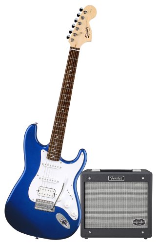 Squier by Fender Stop Dreaming, Start Playing Set: Affinity Strat HSS w/ G, DEC Jr, Metallic Blue ( Guitar Kits ) รูปที่ 1