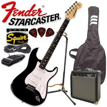 Fender® Starcaster EG Black Complete Electric Guitar Pack ( Guitar Kits ) รูปที่ 1