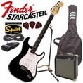 Fender® Starcaster EG Black Complete Electric Guitar Pack ( Guitar Kits )