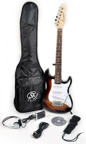 SX RST 1/2 3TS 1/2 Size Short Scale Sunburst Guitar Package with Amp, Carry Bag and Instructional DVD ( Guitar Kits ) รูปที่ 1