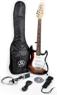 SX RST 1/2 3TS 1/2 Size Short Scale Sunburst Guitar Package with Amp, Carry Bag and Instructional DVD ( Guitar Kits )