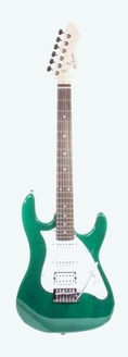 Hurricane by Glen Burton 39 Inch Green Electric Guitar + Free Gigbag, Strap, Cable, eBook, Harmonica ( Guitar Kits )