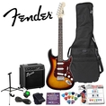 Squier by Fender Stop Dreaming, Start Playing Set: SE Special Brown Sunburst - Includes: Cable, Strap, Strings, Tuner, Instructional DVD, SP10 Squier Amp & Gig Bag, Fender/ GO-DPS 12 Pack Pick Sampler (Part# DPS-FN-SAMPLER) ( Guitar Kits )