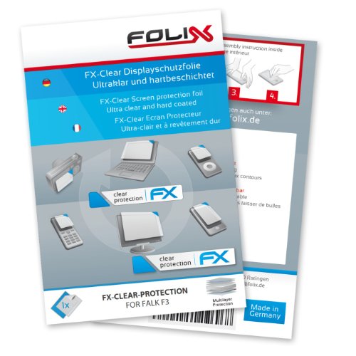 FoliX FX-CLEAR Invisible screen protector for Falk F3 / F-3 - Ultra clear screen protection! รูปที่ 1