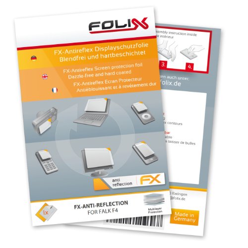 FoliX FX-ANTIREFLEX Antireflective screen protector for Falk F4 / F-4 - Anti-glare screen protection! รูปที่ 1