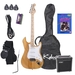 รูปย่อ Kalos by Cecilio EGP-NW 39" Natural Wood Electric Guitar Package with 15 Watt Amp and DVD Lesson ( Guitar Kits ) รูปที่1