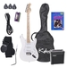 รูปย่อ Kalos by Cecilio EGP-WH 39" White Electric Guitar Package with 15 Watt Amp and DVD Lesson ( Guitar Kits ) รูปที่1