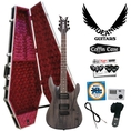 Dean Vendetta XM with Tremolo Trans-Black Satin Electric Guitar (VNXMT-TBKS) - Includes: Dean Guitar Cable, D'Addario EXL110 Strings, Qwik Tune Tuner, Planet Waves Guitar Strap, Planet Waves 12-Pick Shredder Pack & DL125 Coffin Case ( Guitar Kits )