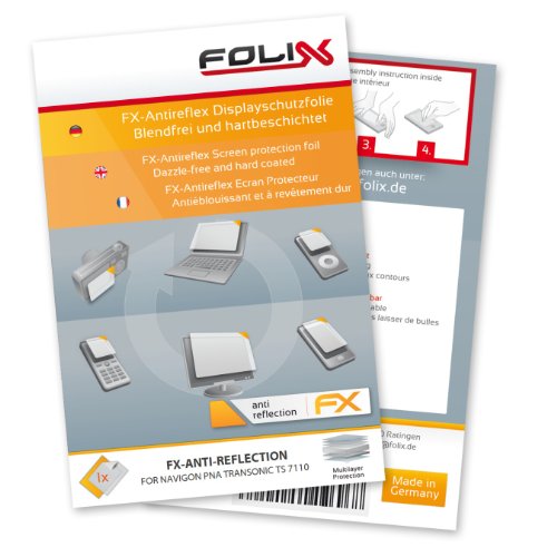 FoliX FX-ANTIREFLEX Antireflective screen protector for Navigon PNA Transonic TS 7110 / TS7110 - Anti-glare screen protection! รูปที่ 1