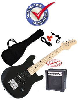 Kids 30 Inches Electric Guitar Package 1/4 Size Black ST01-BK ( Fever guitar Kits ) ) รูปที่ 1