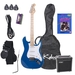 รูปย่อ Kalos by Cecilio EGP-MBL 39" Metallic Blue Electric Guitar Package with 15 Watt Amp and DVD Lesson ( Kalos by Cecilio guitar Kits ) ) รูปที่2