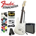 Fender Starcaster Electric Guitar, White ( Fender guitar Kits ) )