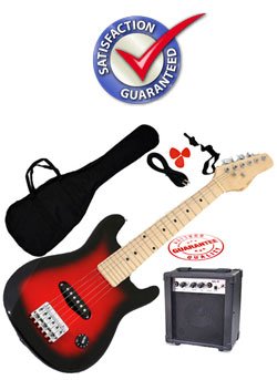 Kids 30 Inches Electric Guitar Package 1/4 Size Redburst ST01-TR ( Guitar Kits ) รูปที่ 1