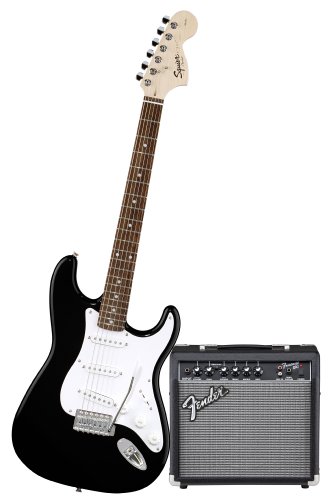 Squier by Fender Stop Dreaming, Start Playing Set: Affinity Special w/ Fender 15G Amplifier, Black ( Guitar Kits ) รูปที่ 1