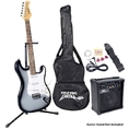 Pyle-Pro PEGKT15GS Beginner Electric Guitar Package Grey Silver ( PylePro guitar Kits ) )