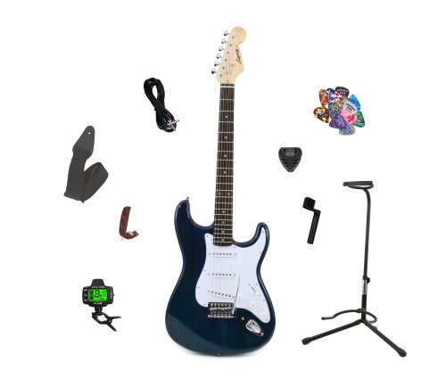 Legacy Solid Body Electric Guitar, Transparent Blue, w Accessory Bundle ( Legacy guitar Kits ) ) รูปที่ 1