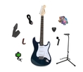 Legacy Solid Body Electric Guitar, Transparent Blue, w Accessory Bundle ( Legacy guitar Kits ) )