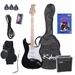 รูปย่อ Kalos by Cecilio EGP-BK 39" Black Electric Guitar Package with 15 Watt Amp and DVD Lesson ( Guitar Kits ) รูปที่1