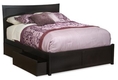 Miami Bed - Queen with Flat Panel Footboard and Underbed Storage by Atlantic Furniture 