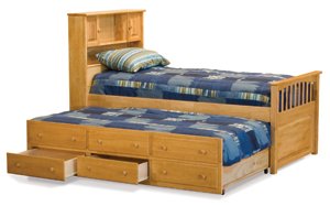 Captain's Bed - Full with 3 Drawer Storage Trundle by Atlantic Furniture  รูปที่ 1