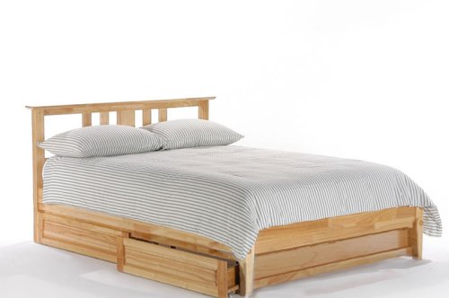 Thyme Full Platform Bed w/ Natural Finish plus 2-Drawer Set (Oak bed) รูปที่ 1