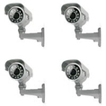 SVAT VU500-4C Complete Surveillance System Long-Range Night-Vision High-Resolution Indoor/Outdoor CCD Camera with True Color ID (4 pk) ( CCTV )