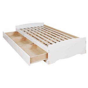 Prepac Wbt-4100 Monterey Twin Mates Bed - 3 Drawers White (Wood bed) รูปที่ 1