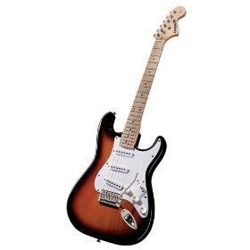 Fender Starcaster Strat Sunburst Full Size Electric Guitar - Refurbished (Includes Fender Gig Bag, Tremolo, eBook, Complimentary Harmonica) ( Fender Starcaster guitar Kits ) ) รูปที่ 1