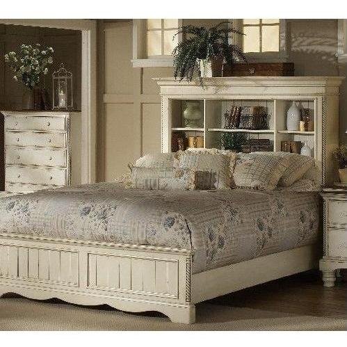 Hillsdale Wilshire Bookcase Bed - Queen - Antique White (HardWood bed) รูปที่ 1