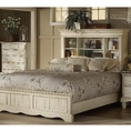 Hillsdale Wilshire Bookcase Bed - Queen - Antique White (HardWood bed)