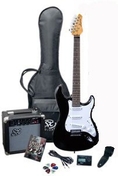 Electric Guitar Package SX RST BK w/GA1065 ( Guitar Kits )