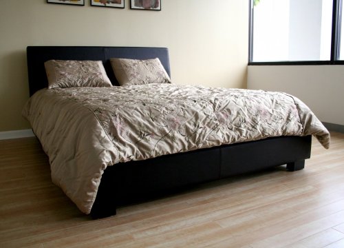 Queen Size Leather Platform Bed by Wholesale Interiors  รูปที่ 1