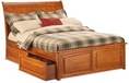 Bordeaux Bed - Full with Open Raised Panel Footboard and Underbed Storage by Atlantic Furniture 