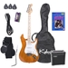 รูปย่อ Kalos by Cecilio EGP-AB 39" Amber Electric Guitar Package with 15 Watt Amp and DVD Lesson ( Guitar Kits ) รูปที่1