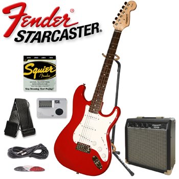 Fender Starcaster Strat Electric Guitar, red ( Guitar Kits ) รูปที่ 1