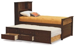 Captain's Bed Twin with 3 Drawer Storage Trundle by Atlantic Furniture  รูปที่ 1