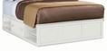 Full American Drew Sterling Pointe Underbed Storage Platform Bed in Off-White Finish 