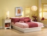 รูปย่อ Queen Size White Finish Platform Bed  รูปที่2