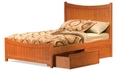 Manhattan Bed - Twin Matching Footboard with Flat Panel Underbed Storage by Atlantic Furniture 