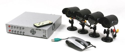 Astak DVR Security Surveillance System with 250 GB Hard Drive and 4 Weatherproof Cameras with Night Vision ( CCTV ) รูปที่ 1