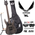 Dean Vendetta XMT Transparent Black Satin (VNXMT-TBKS) Electric Guitar with Tremolo - Includes: Planet Waves 12-Pick Shredder Pack, Ultra Stand & TKL Gig Bag ( Guitar Kits )