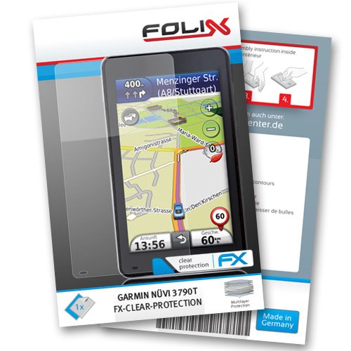 FoliX FX-CLEAR Invisible screen protector for Garmin Nuevi 3790T / 3790-T - Ultra clear screen protection! รูปที่ 1