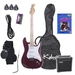 รูปย่อ Kalos by Cecilio EGP-MP 39" Metallic Purple Electric Guitar Package with 15 Watt Amp and DVD Lesson ( Guitar Kits ) รูปที่1